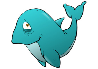 Fototapeta premium smiling whale