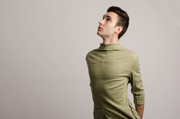 Obraz premium Beautiful man asking