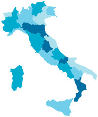 Obraz premium Mapa Włoch