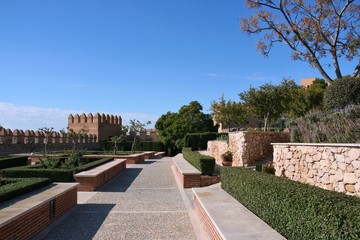 Fototapeta premium Almeria, Spain - Alcazaba castle gardens