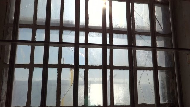 Rusty Window in Alcatraz