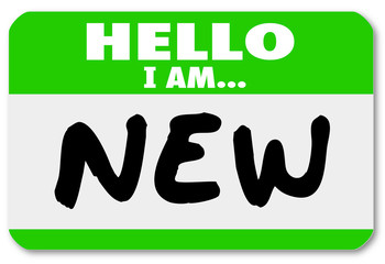 Hello I am New Nametag Sticker Rookie Trainee © iQoncept