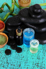 Spas composition with oils and spa stones