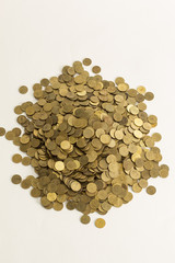 Pila de monedas, finanzas, dinero, capitalismo, la bolsa.