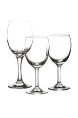 Empty three wine glasses