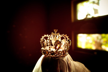 Crown studded with diamonds