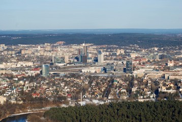 Vilnius city aerial view