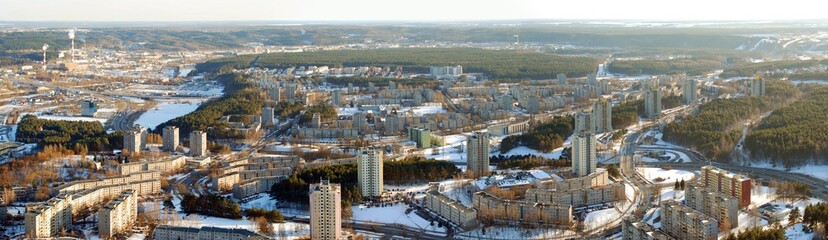 Obraz premium Vilnius city aerial view
