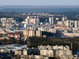 Vilnius city aerial view