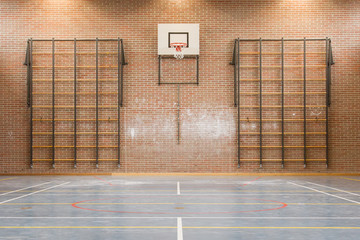 Interior of a gym at school