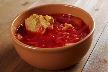  red-beet soup (borscht)