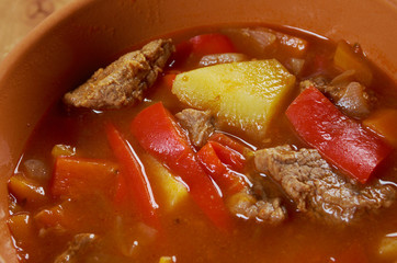 Traditional Bulgarian soup chorba.