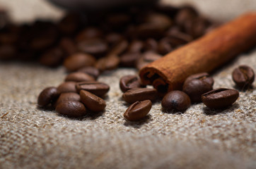 Coffee cup with cinnamon