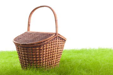 Picnic basket on the grass
