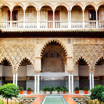 Courtyard In Alcazar