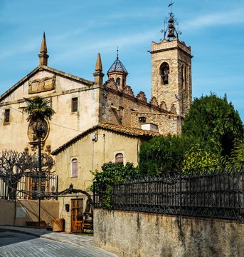 Sant Feliu church in Alella town, Spain