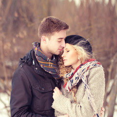 Fototapeta premium couple in love in the spring
