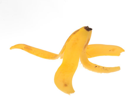 Banana Skin Isolated On White Background