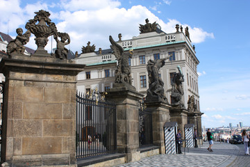 Royal castle entrance in Prague