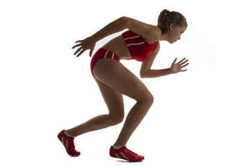 Leichtathletik Läuferin freigestellt © codiarts