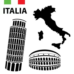 Stickers pour porte Doodle éléments vectoriels de l& 39 Italie