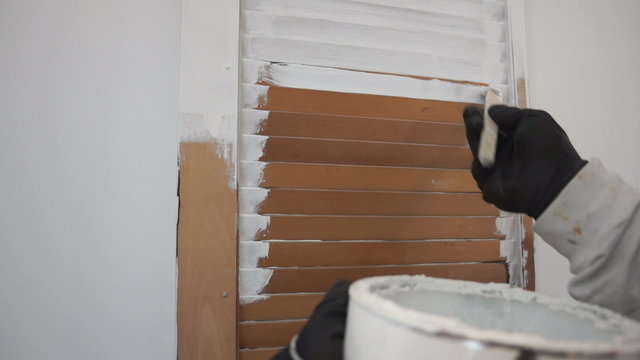 Painting old door white Home Improvement