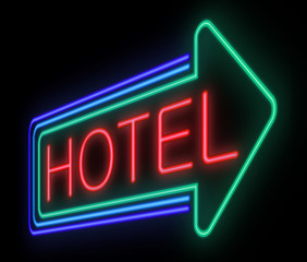 Hotel sign.