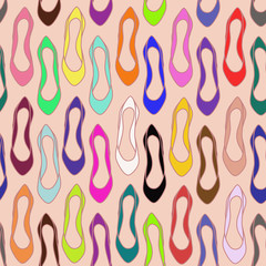 Seamless pattern of ballerinas