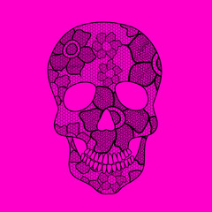 Illustration of lacy skull