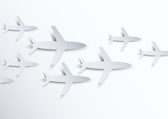 Background with airplanes