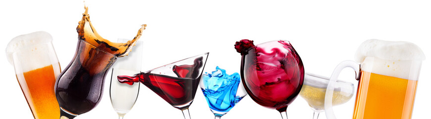 alcoholic cocktail set  splash