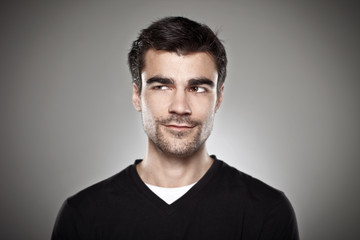 Obraz premium Portrait of a normal boy isolated