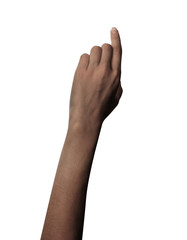 Obraz premium Woman hand on white background