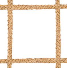 Frame composed of rope isolated on white