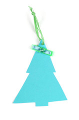 Christmas tree label made from paper