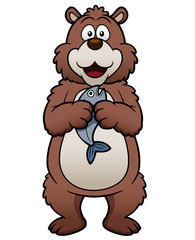 Fototapeta premium Vector illustration of cartoon bear