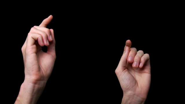 isolated touch screen finger gestures backside of zooming