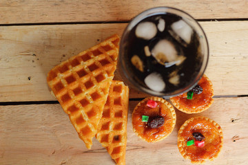 Thailand dessert and soft drink cola