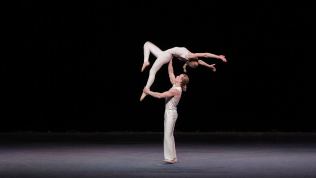 Circus artists perform different tricks.