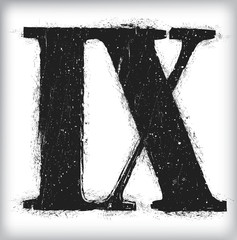 Grunge Roman numbers