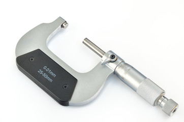 Micrometer isolated on a white background