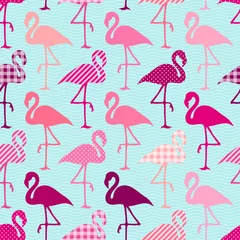 Seamless Pattern Flamingos Pattern Pinkmix Waves © Jan Engel