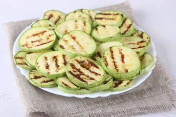 slices of grilled zucchini