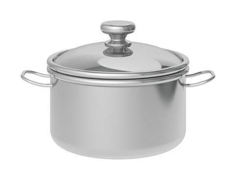 saucepan on a white background