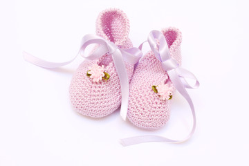 baby pink booties