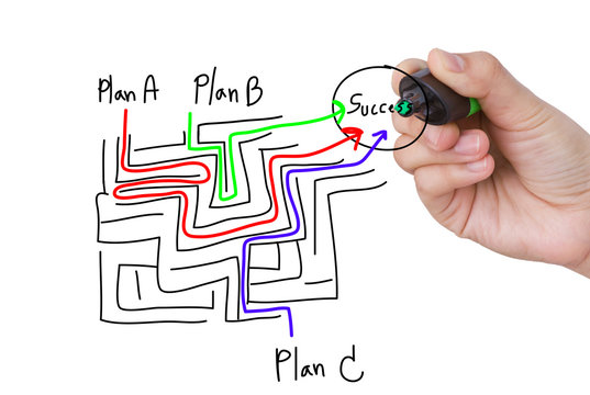Hand drawing business plan