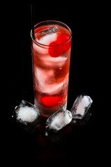 sparkling red cocktail