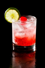 sparkling red cocktail