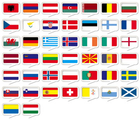 european flags set