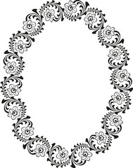 floral oval border